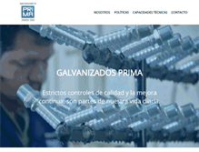 Tablet Screenshot of galvanizadosprima.com